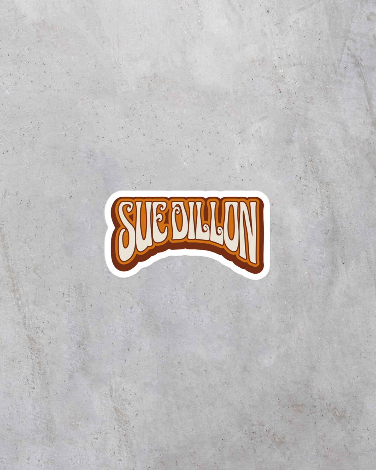 Sue Dillon Script Sticker