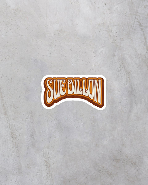 Sue Dillon Script Sticker