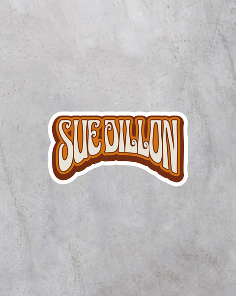 Sue Dillon Script Sticker