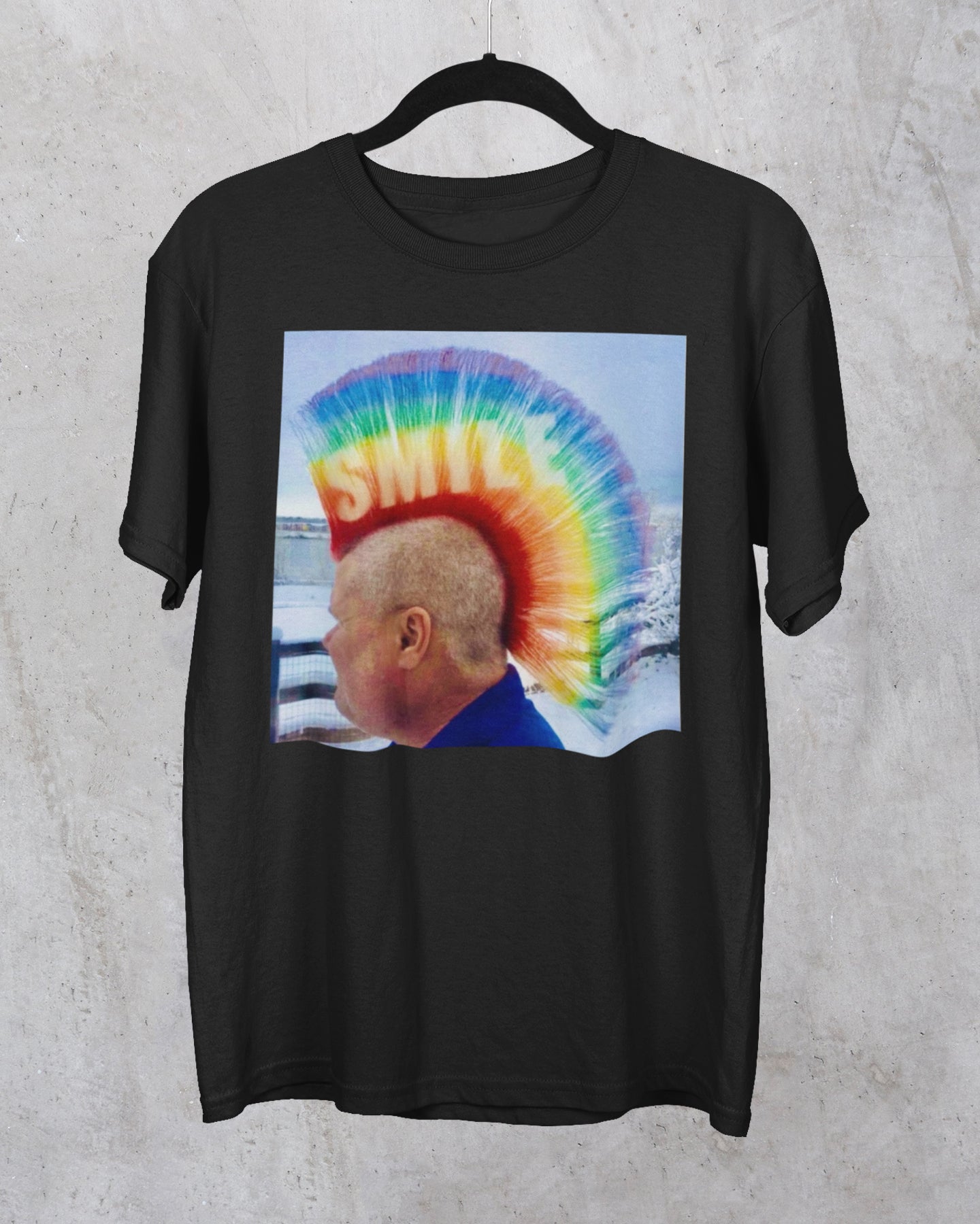 Smile Rainbow Mohawk Bob T-Shirt