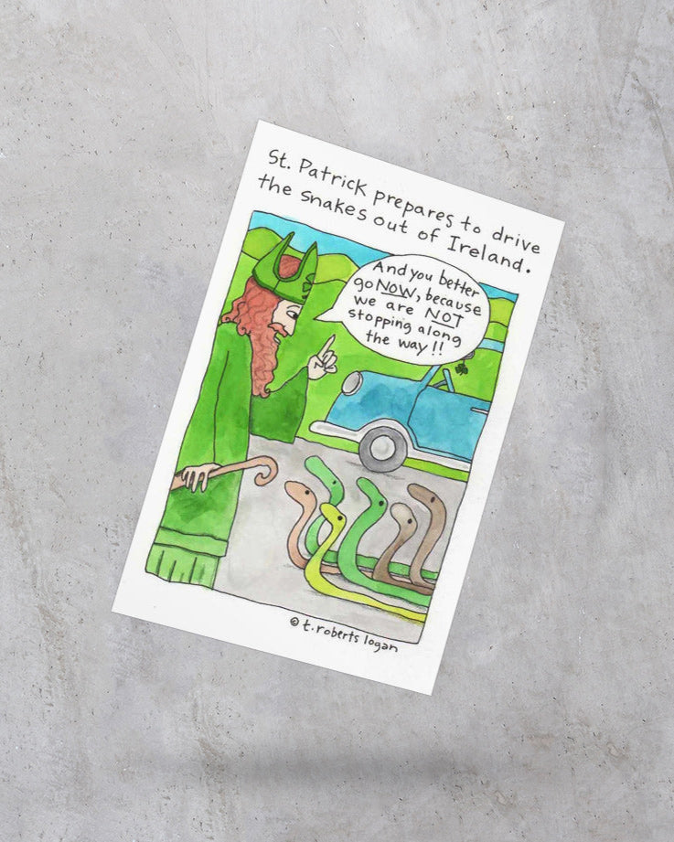 St. Patrick Drives The Snakes Postcard
